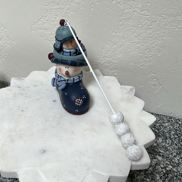 NIB Snowman Candle Holder & Snowman Head Christmas Candle Snuffer - Picture 7 of 14